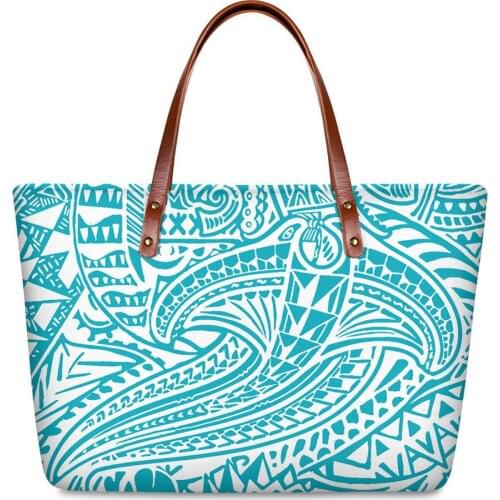 New 2020 Luxury Handbags Casual Womens Bags Polynesian Traditional Tribal Print Shoulder Bags For Women Fashion Bolsa Feminina