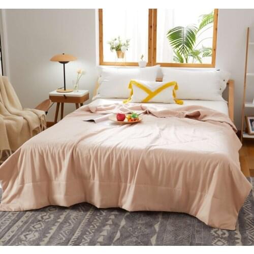 Pure Color High-End Summer Quilt Cool Thin Quilt In Summer, Extra Large Quilt Suitable For Home Adult And Children