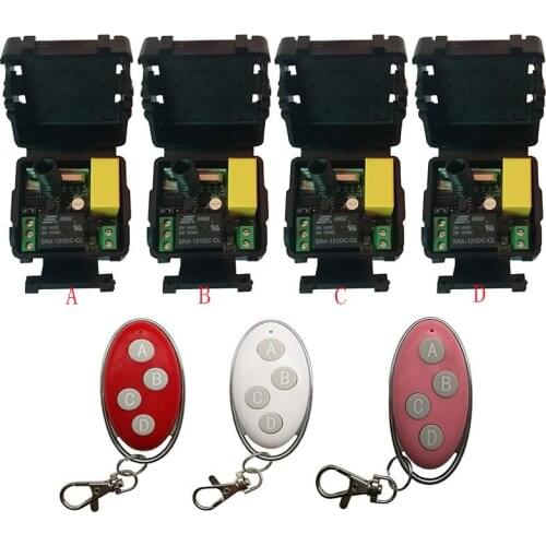 AC 220 V 1 Channel 1 CH 1CH RF Wireless Remote Control Relay Switch Security System Receiver and Transmitter Garage Doors shutt