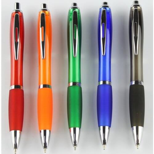 [because]12pcs/lot Cheap Simple Cheapest Advertising Customized logo Promotional Plastic Ballpoint Ball Pen