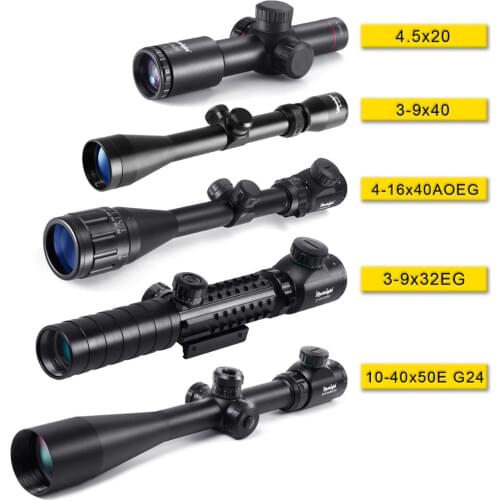 3-9x40 Rifle Sight 4-16x40 Optical Sight 10-40x50 Tactical Red And Green Sight 4.5 * 20 Sniper Sight For Rifle Hunting