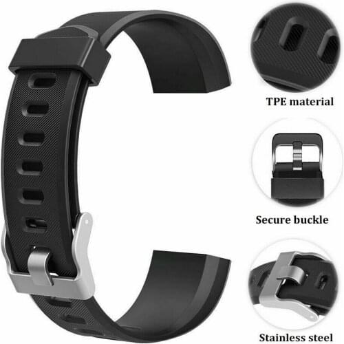 Fashion Silicon Strap Colorful Adjustable Breathable Watch Bracelet For ID115 Plus Smart Sport Wristband Replacement Strap