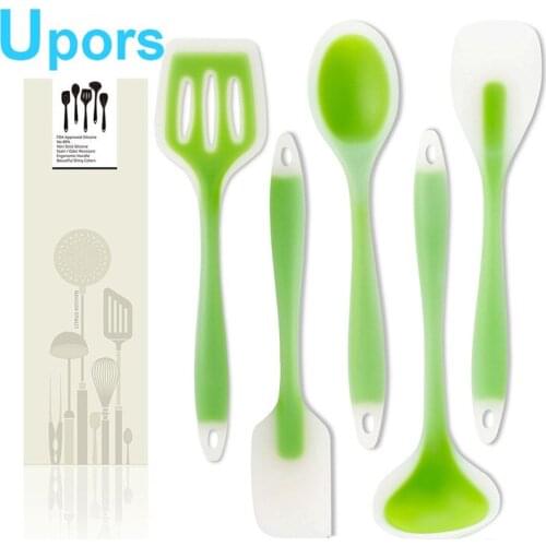 Silicone Kitchen Utensils 5pcs/set Kitchen Cooking Utensil Set Scraper Shovel Spoon Soup Salad Dense Soup Cooking Tools
