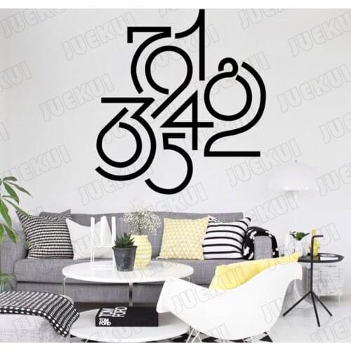 Modern Abstract Black And White Creative Digital Wall Art Decal Nordic Minimalist Numbers Living room Decorative Murals B65