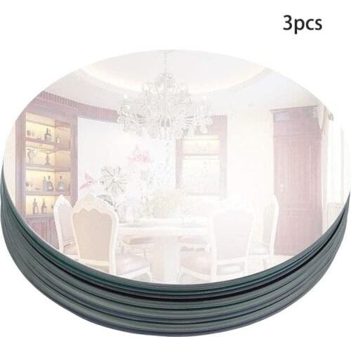 200mm Round Mirror Glass Tray for Wedding Decorations Decor Candle Tray Plate for Baby Shower Parties Centerpieces 2mm thickness