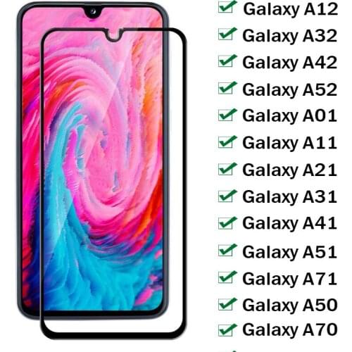 Tempered glass For Samsung Galaxy A01 A11 A21 A31 A41 A51 A71 Screen Protector Samsung A12 A32 A42 A52 A50 A70 Protective Glass