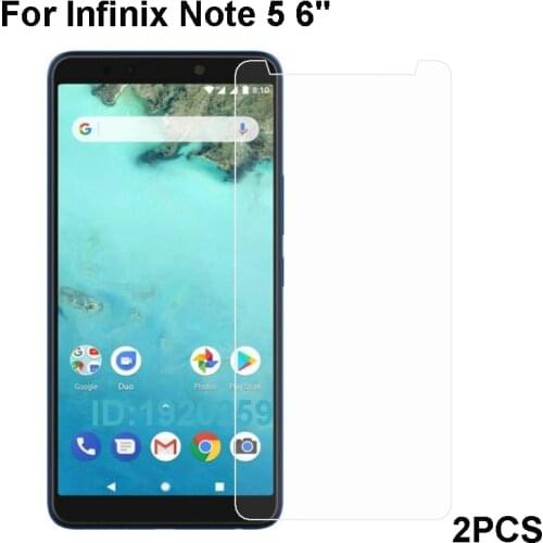 2PCS Infinix Note 5 Tempered Glass Screen Protector 9H Safety Protective Film on Note5 X604 X 604 Cover 2.5D Mobile Phone Film