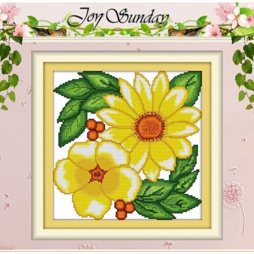 Gold camellia Patterns Counted Cross Stitch 11CT 14CT Cross Stitch Set Wholesale flower Cross-stitch Kit Embroidery Needlework