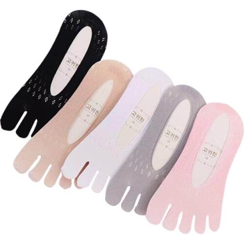 10 pairs / bag ladies invisible socks velvet Invisible Boat Socks Five Fingers Socks Comfortable Socks