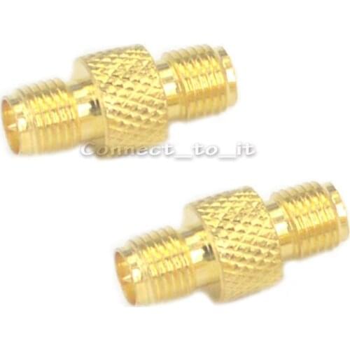 10 pieces/lot) RF coaxial adapter RP SMA female to RP SMA Jack connector adaptor goldplated