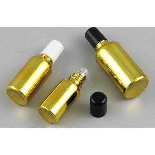 Glass Essential Oil Roller Bottles with Glass Roller Balls Aromatherapy Perfumes Lip Balms Roll On Bottles 20pcs