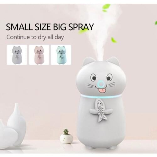2021 Hot Cute Cat 3 In 1 Humidifier Led Humidifier Air Fan Diffuser Purifier Atomizer Dropshiping