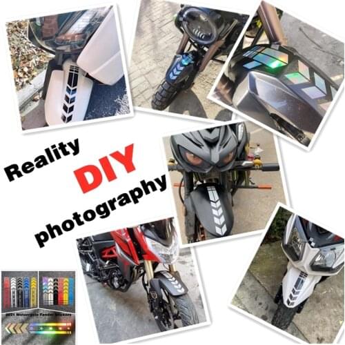 2021 Motorcycle Fender Stickers Scooter Refit Decals Striped Reflective Stickers Decorative Waterproof Stickers Can Customize