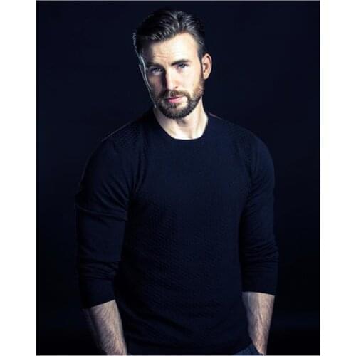 5D DIY Full Round Diamond Painting Movie Star Chris Evans 3D Embroidery Cross Stitch Rhinestone Mosaic Home Decor Art YC213