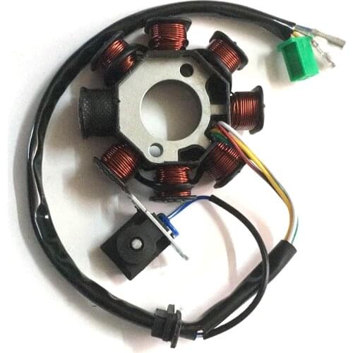 Motorcycle 6 Poles 5 Wires Half-Wave Ignition Magneto Stator for GY6 125cc 150cc ATV Moped Go Kart Scooter Motor Part