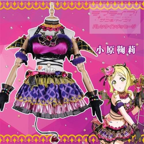Anime Cosplay Costume Love Live Sunshine Aqours Little Devil Mari Ohara Dress Christmas Costumes Wing A