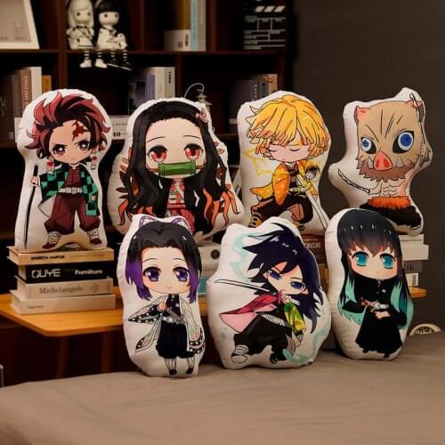 45cm Blade Japanese Anime Manga Pillow Demon Slayer Manga Cushion Plush Toy Anime Fans Favorite Toy Kids Adults Birthday Gift