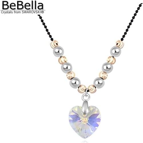 BeBella crystal heart pendant necklace jewelry with Swarovski Elements for women girls Birthday Christams fashion jewelry gift