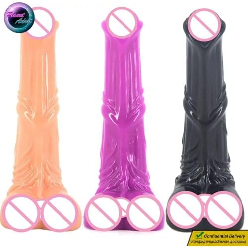 Large Horse Dildo PVC Penis Women Masturbator Female Pussy Vagina Masturbation Anal Plug Sex Toys for Lesbian Gay Men Prostate