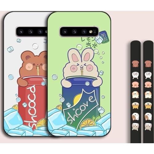 Lovely Coke Bear Case For Samsung Galaxy Note 5 8 9 Cartoon Silicone TPU Coxer For Samsung S6 S7 Edge S8 S9 Plus S10 E Lite