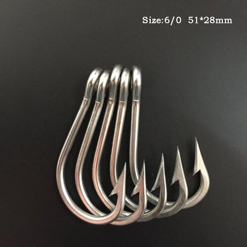 CN03 30pcs 6/0 Stainless Steel Mustad Fishing Hook Big Game Fishing Hook Free Shipping