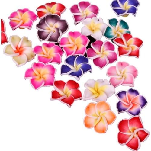 30pcs Handmade Soft Polymer Clay Egg Flower For DIY Necklace Bracelet Earring Jewelry Findings Making Apparel Accessory