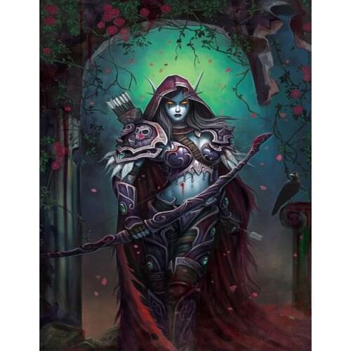 DIY Painting By Numbers Cartoon Warrior Oil Coloring By Numbers Wall Art Canvas Picture Hand Painted Home Decoration Gift