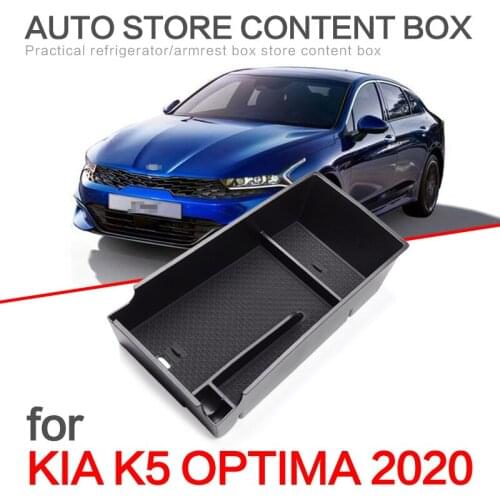 For Kia K5 Optima 2020 2021 Car Armrest Storage Box Cover Center Console trays Interior Decoration Auto Accessories
