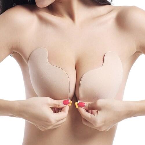 Adhesive Invisible Bras For Women Sexy Lingerie Seamless Silicone Sticky Bralette Strapless Front Closure Push Up Bra New