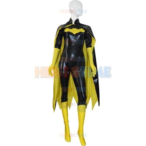 Batgirl Costume Shiny Metallic Female/Girls/Lady/Women Superhero Costume For Halloween Cosplay The Most Popular Shiny Suit