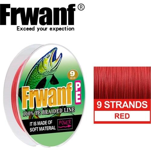 Frwanf 100M PE braided Fishing Line 9 Strand Multifilament Super Strong Carp Fishing Line 15-310LB wire line Weaves sea tackle