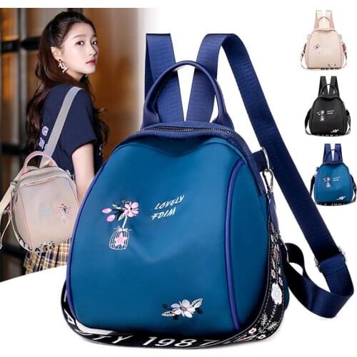 Fashion Oxford Women Backpacks Teenager Girls Embroidery Print School Shoulder Bags High Quality Travel Casual Knapsack Bolsa