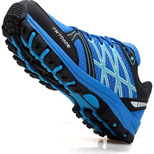 Men Hiking Shoes Outdoor Trekking Sports Climbing Boots Breathable Mesh Non-slip Walking Trainers Camping Comfortable