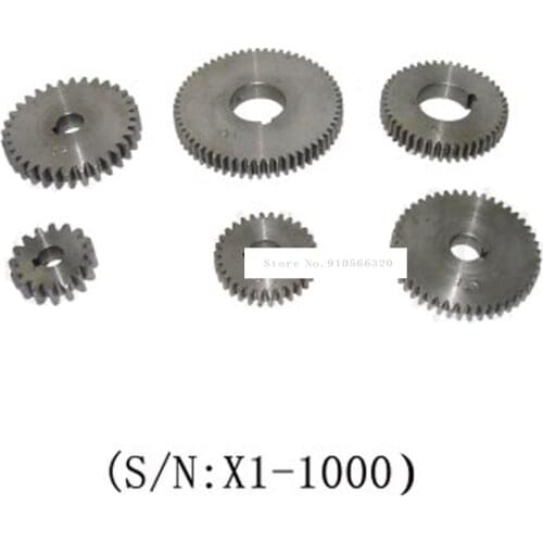 X1-1000 6PCS Metal Gear Set/SIEG X1 Change Gear Set 45 # steel Metal gear Set