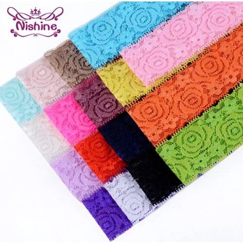 Nishine 10PCS Elastic Hair Band For Kids Girls Headwear Hair Accessories Sport Headband Crochet Hairbands Fashion Diy Accessory