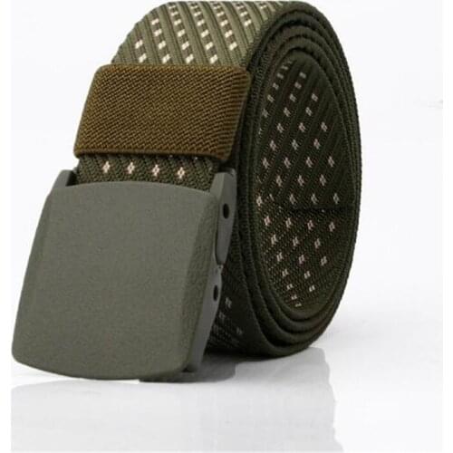 New Women Belt Buckle Military Fans Waistband Tactical Canvas Metal Men Outdoor Waist