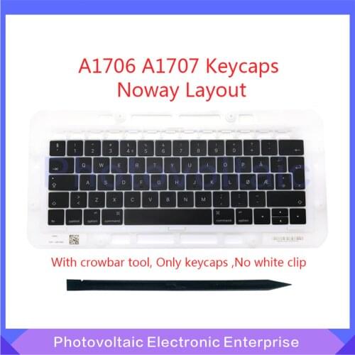Original New Norway Norwegian NO Keyboard Keys Keycaps For Macbook Pro Retina 13" A1706 15" A1707 Late 2016 Mid 2017