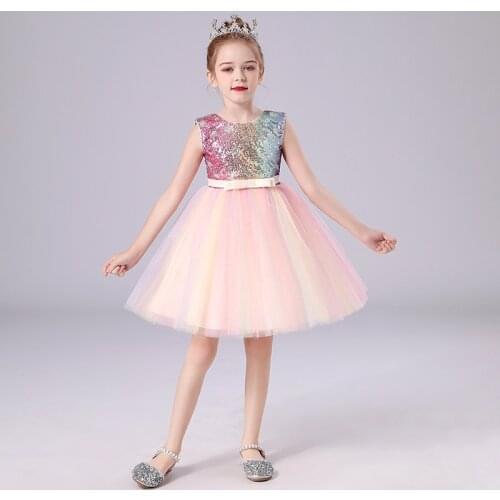 KEAIYOUHUO 3-12 Yrs Lace Teenagers Kids Girls Wedding Girl Dress elegant Princess Party Pageant Formal Dress Baby Children dress