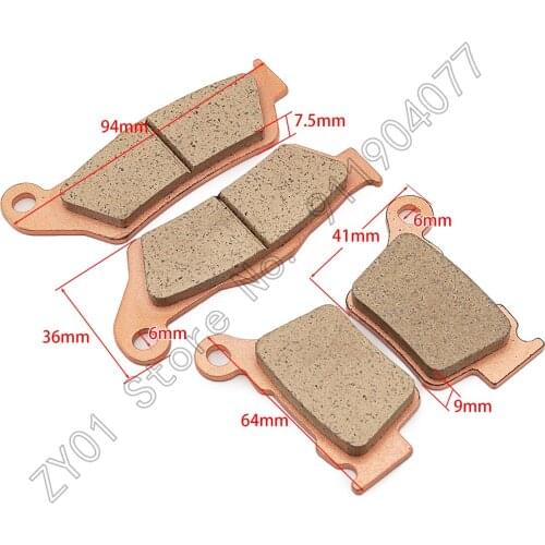 Motorcycle Front and Rear Brake Pads For EXC-F 250 350 EXC-R 450 EXC 400 450 525 2004-2007 / EXC 500 2012-2016