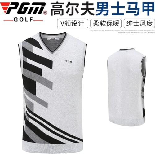 PGM New Arrival Mens Golf Clothing Autumn Winter Keep Warm V neck Sweater Vest Men Soft Comfortable Male Golf Sleeveless Jacket