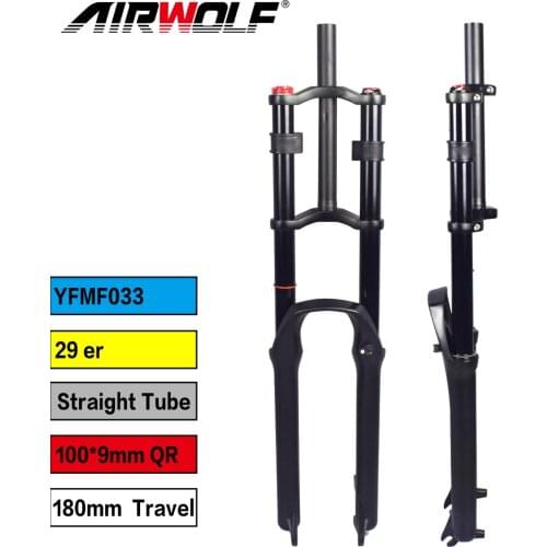 Air Fork 29 Suspension Mtb Fork 29er QR 100*9mm Stragiht Tube Disc Rotor 160mm Manual Lockout Downhill Mountain Bike Forks Speed
