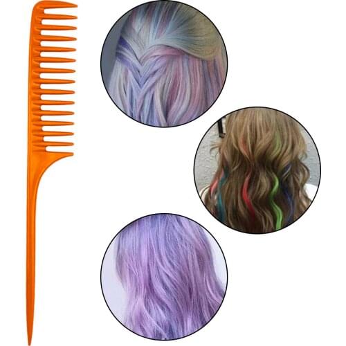 Wide Tooth Rat Tail Comb Heat Resistant with Pintail for Women Men Girls