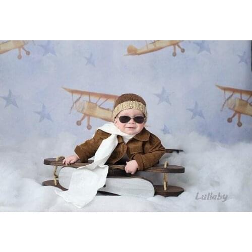 Baby Photography Props Posing Props Mini Wooden Plane Baby Shoot Accessories Retro Plane The Hundred Day Photo Creative Props