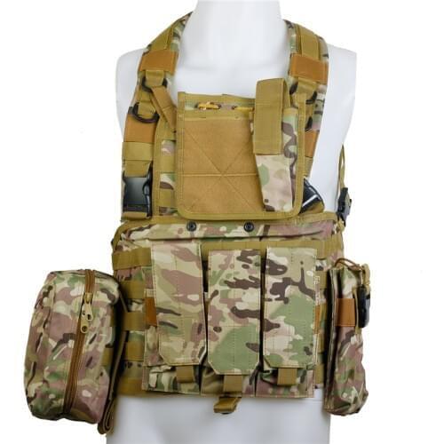 CQC RRV Airsoft Tactical Molle Vest Military Combat Assault Chest Rig Police Paintball Hunting Vest Multicam