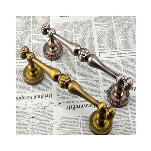190mm Wooden,Glass Door Pulls Antique High Quality Door Handles Bronze Zinc Alloy Home KTV Hotel Big Gate Door Pulls Handles