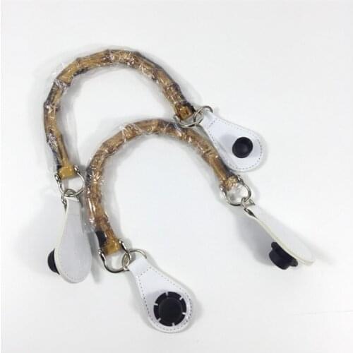 Hand Bag Handles With Wrist Bamboo Material Short Strap Replaceable 2021