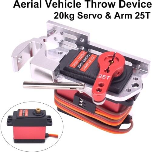 Servo Parabolic Switch Aerial Vehicle Throw Device With 20kg Servo & Arm 25T For Gimbal Remote Controller Car RC