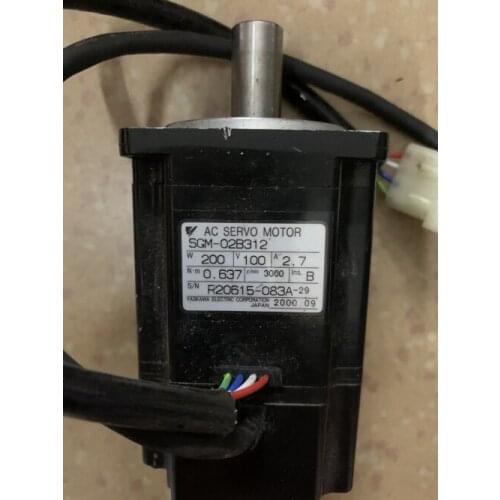 SGM-02B312 servo motor , used in good condition . 80% appearance new , good working , free shipping