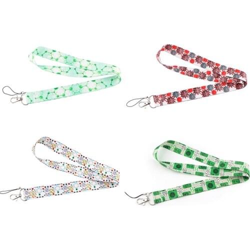 J2550 Cartoon Blood Cells Lanyard Fashion Molecular Structure Neck Lanyard Phone Key For Doctor Nurse Accessories