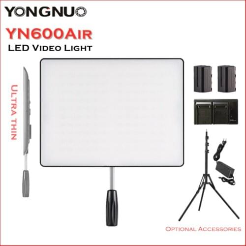 YONGNUO YN600 Air Ultra thin LED Video Light 3200K-5500K Photography Studio Lighting Fill Lamp For Makeup Vlog TikTok Camera DV